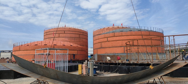 湖北宜昌酸罐項(xiàng)目施工穩(wěn)步推進(jìn)